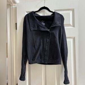 Free People Movement Seamless Mercury Moto Jacket- M/L - washed black